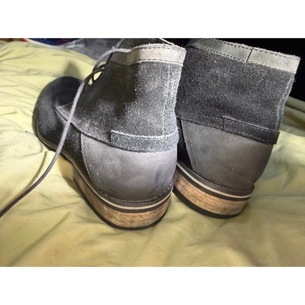 Joes Jeans Mens Black Suede Chukka Boots JF302C13 Lace Up Desert Boots Size 9